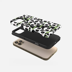 Bamboo panda hand drawn illustration double layer iPhone Case