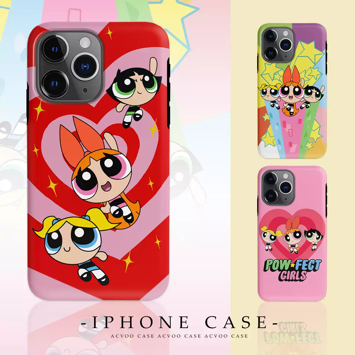 Childhood memories cartoon police girl double layer iPhone Case