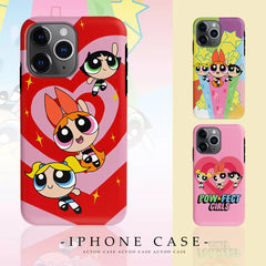 Childhood memories cartoon police girl double layer iPhone Case
