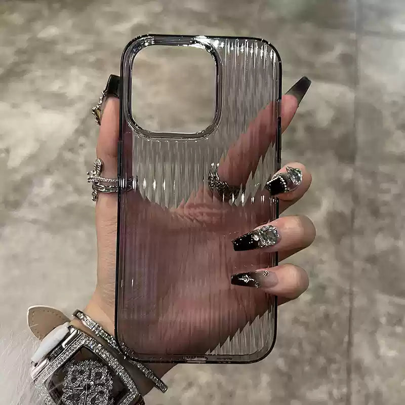 Fashion Creative Transparent Stripes iPhone Case