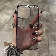Fashion Creative Transparent Stripes iPhone Case