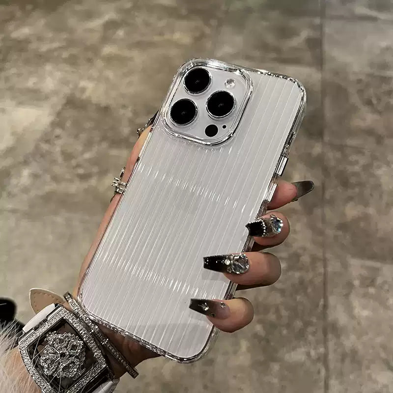 Fashion Creative Transparent Stripes iPhone Case