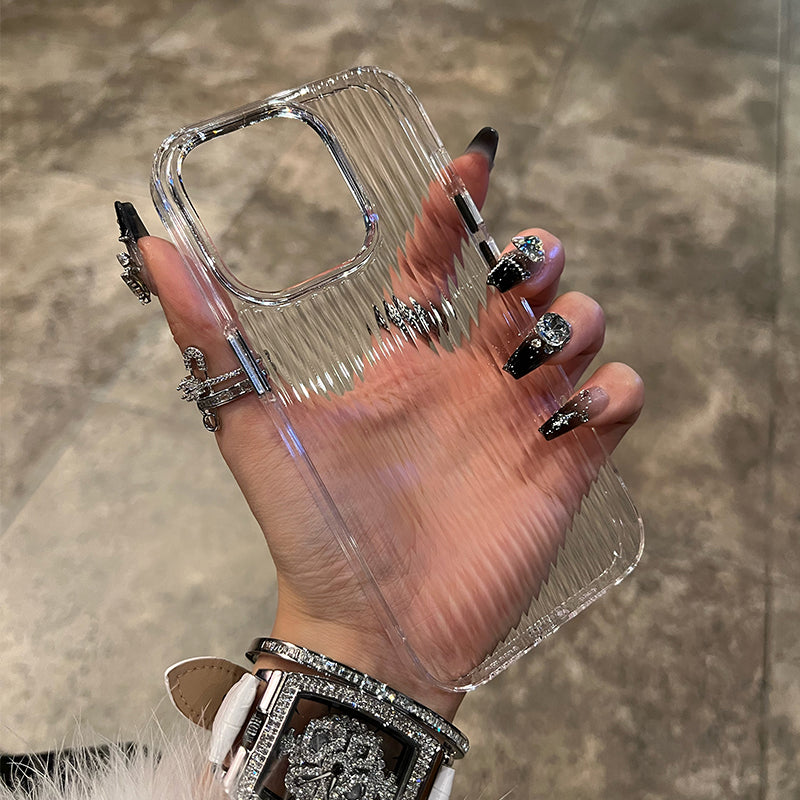 Fashion Creative Transparent Stripes iPhone Case
