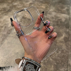Fashion Creative Transparent Stripes iPhone Case