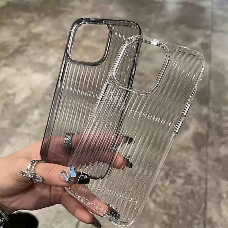 Fashion Creative Transparent Stripes iPhone Case