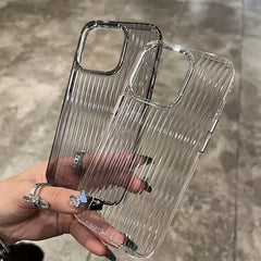 Fashion Creative Transparent Stripes iPhone Case
