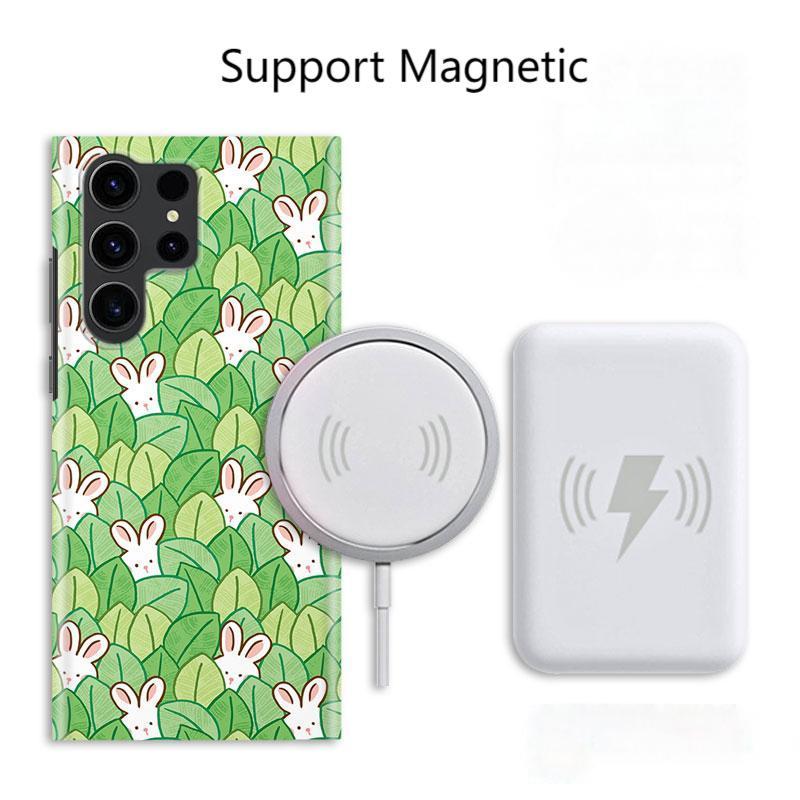Magnetic Green Leaf Hide and Seek Rogue Rabbit Fluorescent SamsungCase