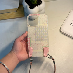 Pink Springfield Diamond Garden Girls Plaid with Bracelet iPhone Case
