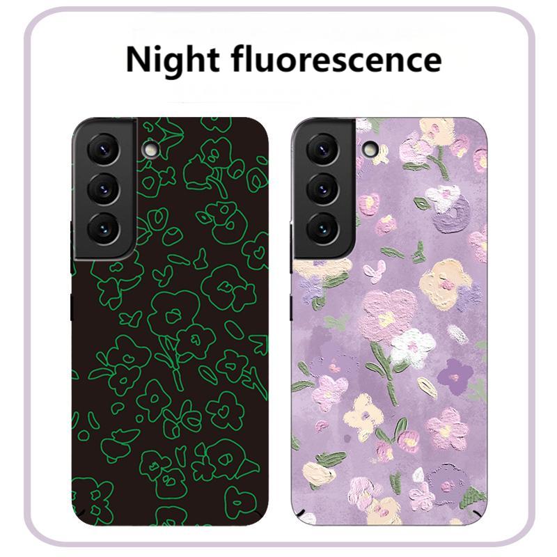 Magnetic Renaissance Purple Flower Oil Painting Fluorescent SamsungCase