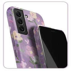 Magnetic Renaissance Purple Flower Oil Painting Fluorescent SamsungCase
