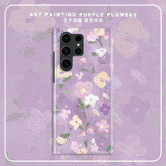 Magnetic Renaissance Purple Flower Oil Painting Fluorescent SamsungCase