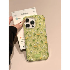 Summer Countryside Picnic Green Grasses Dainty Floral Sprigs iPhone Case