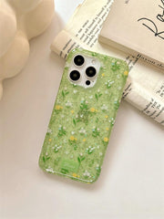 Summer Countryside Picnic Green Grasses Dainty Floral Sprigs iPhone Case