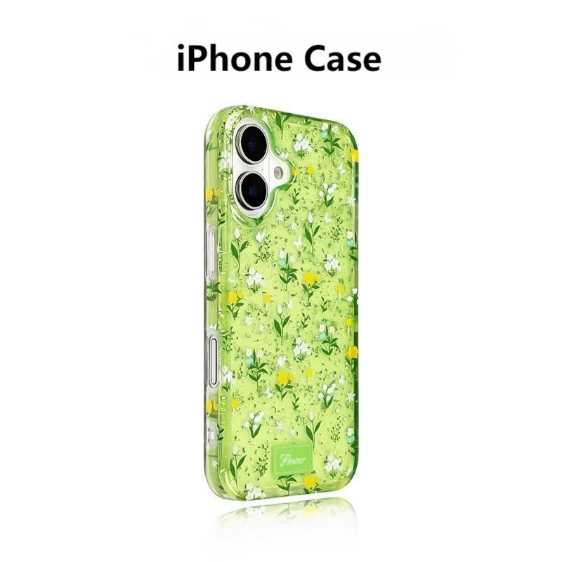 Summer Countryside Picnic Green Grasses Dainty Floral Sprigs iPhone Case