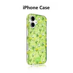 Summer Countryside Picnic Green Grasses Dainty Floral Sprigs iPhone Case