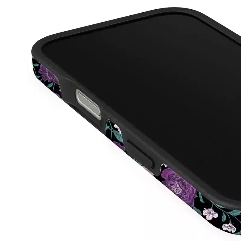 Vintage Art Purple Floral Chinese Style Double Layer iPhone Case
