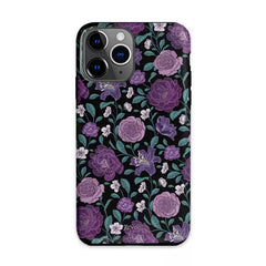 Vintage Art Purple Floral Chinese Style Double Layer iPhone Case