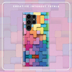 Magnetic colorful irregular Tetris fluorescent anti-fall Samsung case