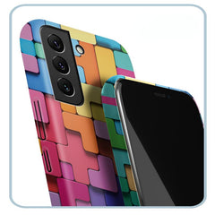 Magnetic colorful irregular Tetris fluorescent anti-fall Samsung case