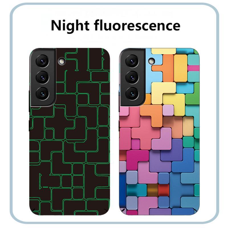 Magnetic colorful irregular Tetris fluorescent anti-fall Samsung case